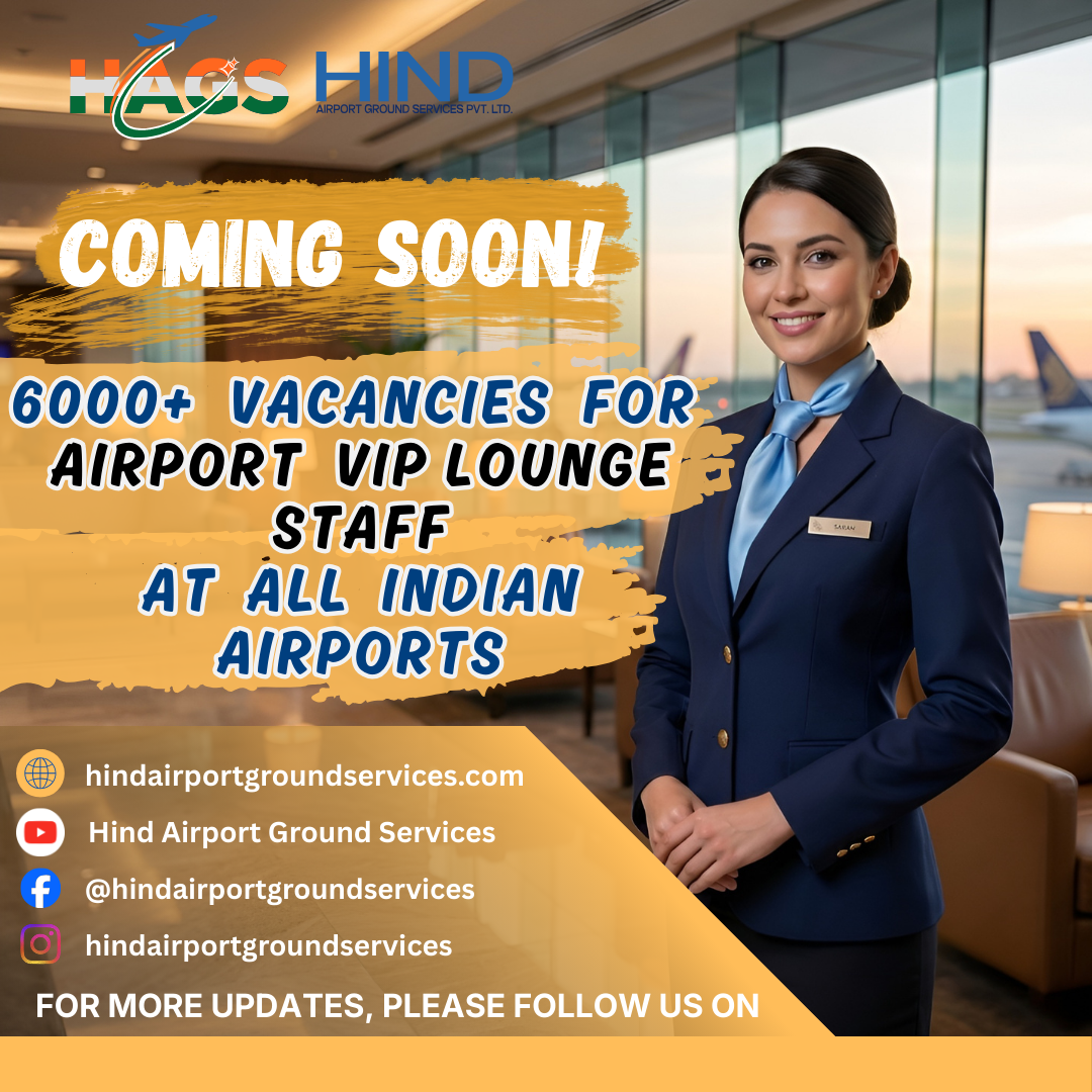 Airport VIP Lounge Staff Vacancy