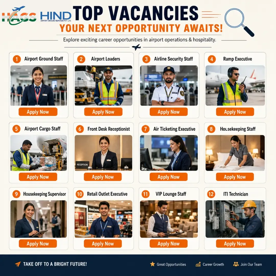 Top 10 Airport Jobs for Freshers in India
