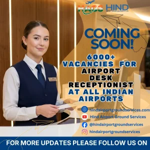 Airport Front Desk Receptionist Staff Vacancy